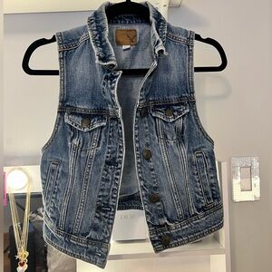vintage american eagle denim vest